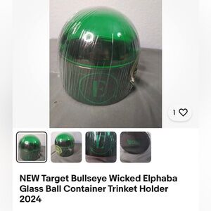 Wicked Elphaba Green Glass Ball Candle Holder